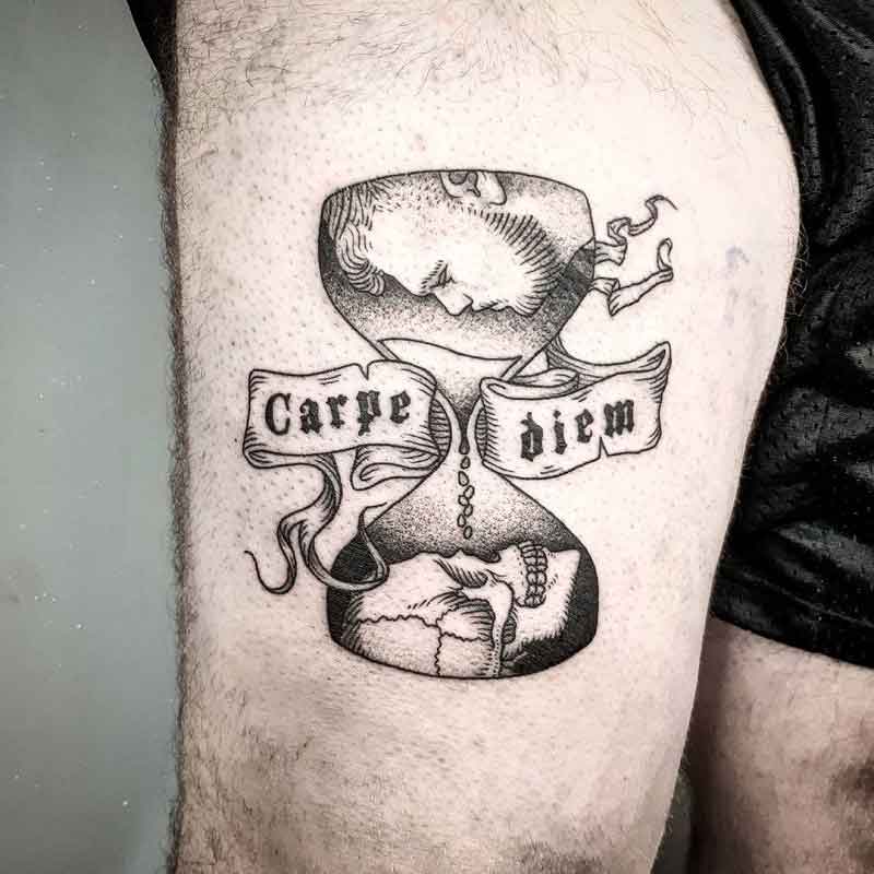 Carpe Diem Hourglass Tattoo 3