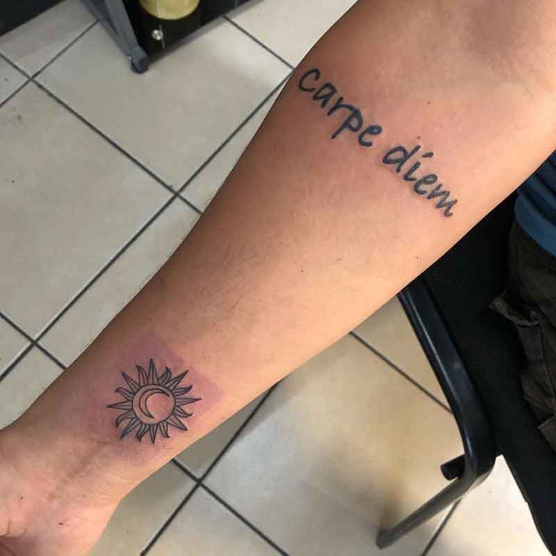 Carpe Diem Lettering Tattoo 2