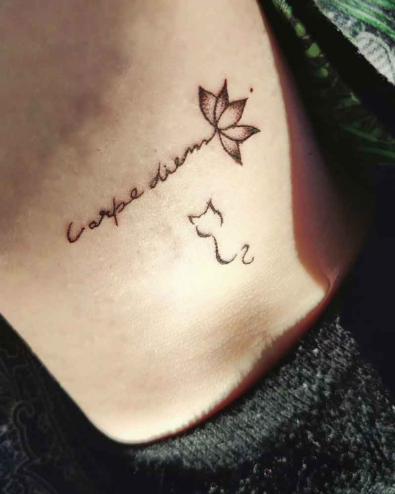 Carpe Diem Lotus Tattoo 2