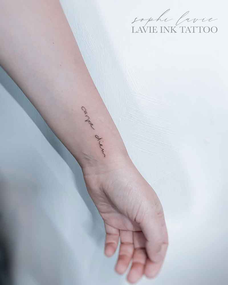 Carpe Diem Minimalist Tattoo 2