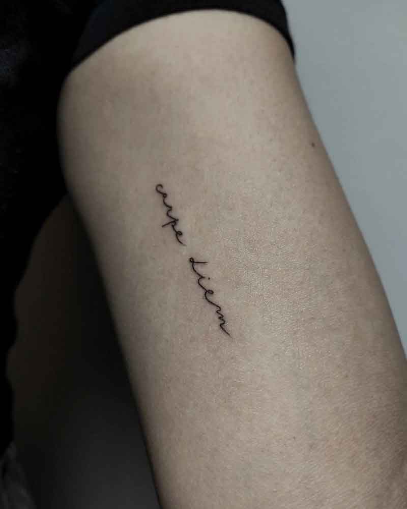 Carpe Diem Minimalist Tattoo 3