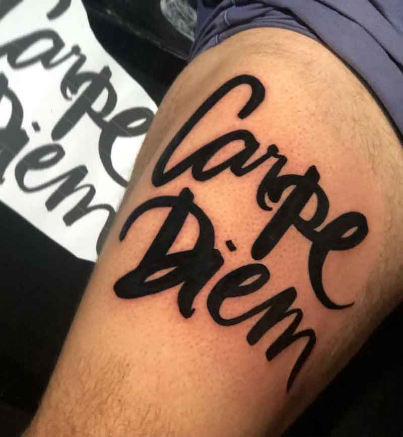 Carpe Diem Shoulder Tattoos 3
