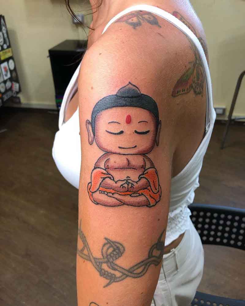 Cartoon Buddha Tattoo 2