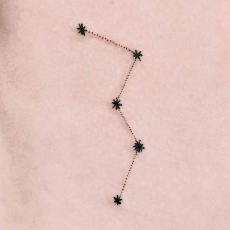 Cassiopeia Constellation Tattoo 2