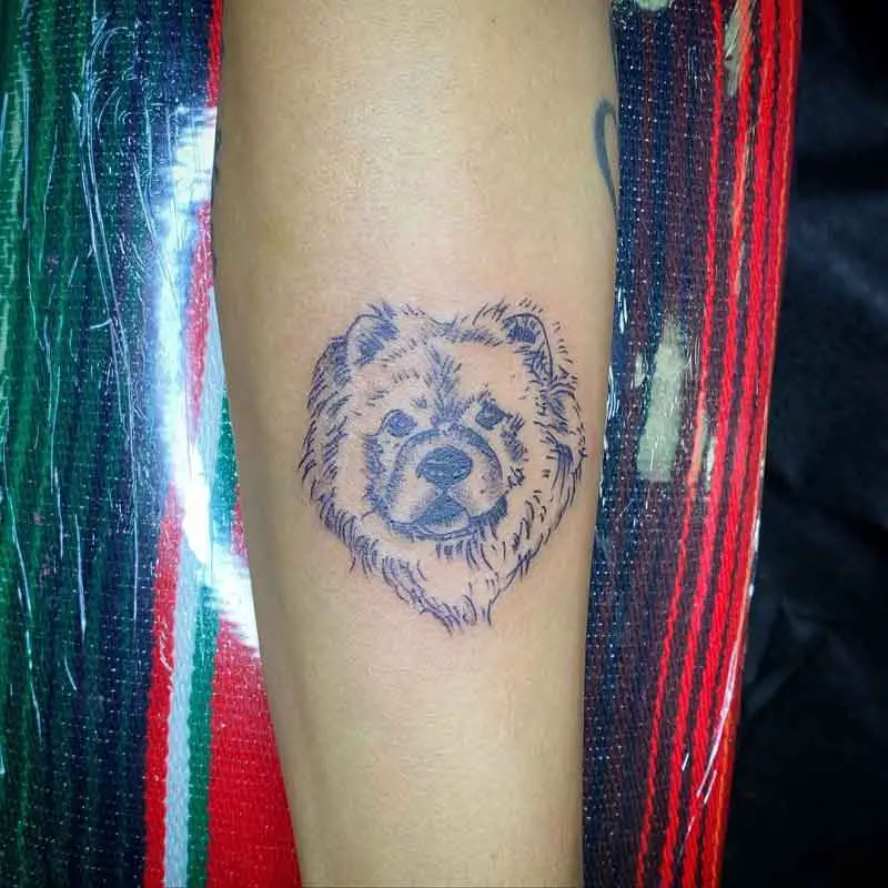 Chow Chow Dog Tattoos 3