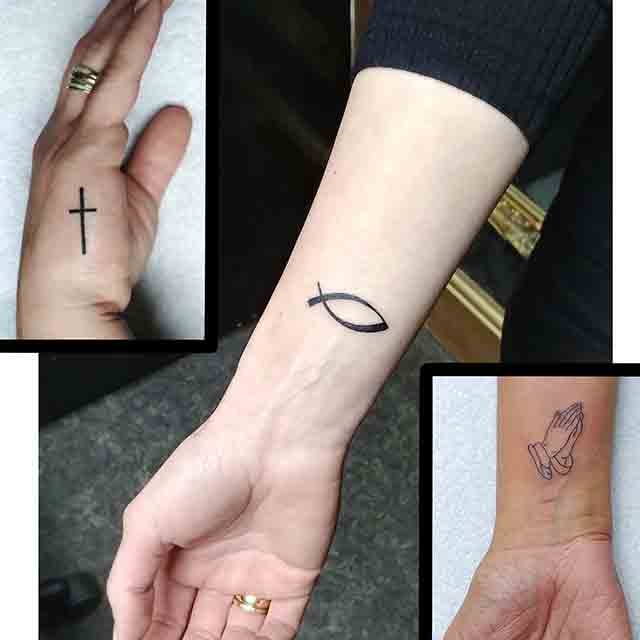 Buy Cursive Faith Cross Semicolon Minimalist Temporary Tattoo Online in  India  Etsy