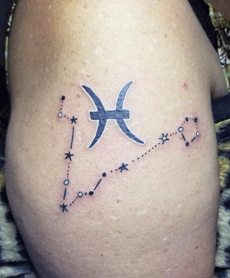 Constellation Pisces Tattoo 1