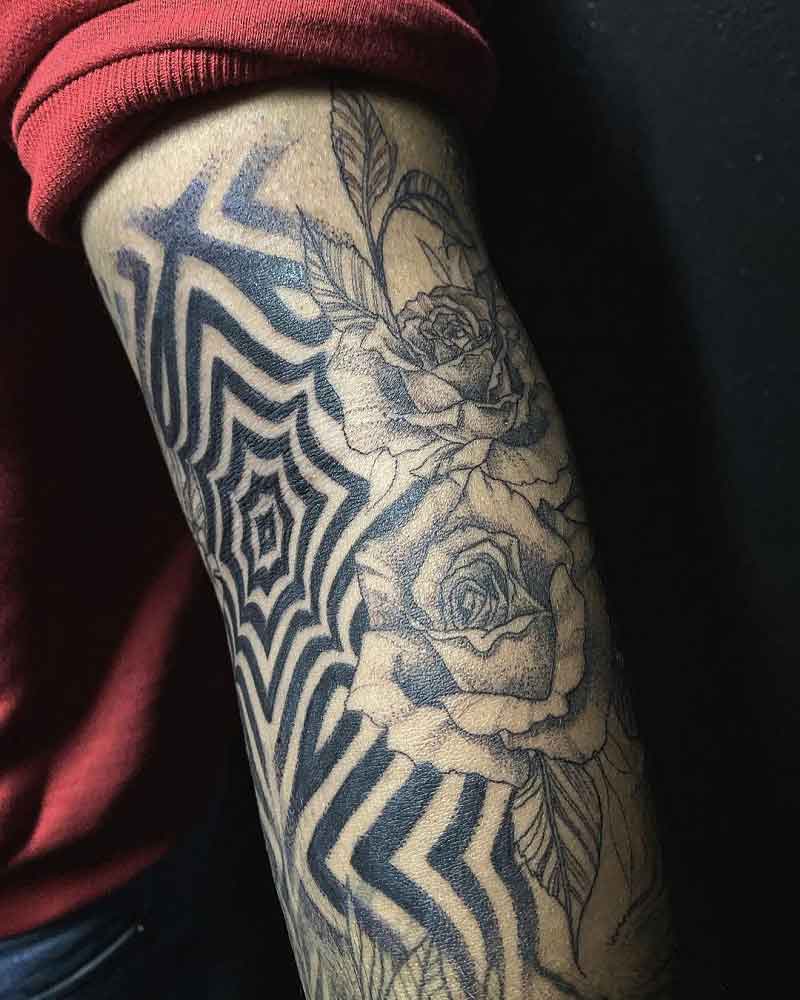 Cover Up Black Rose Tattoo 1