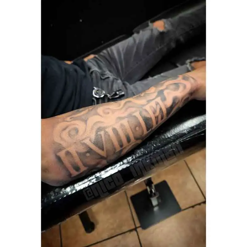 Cover Up Roman Numeral Tattoo 1