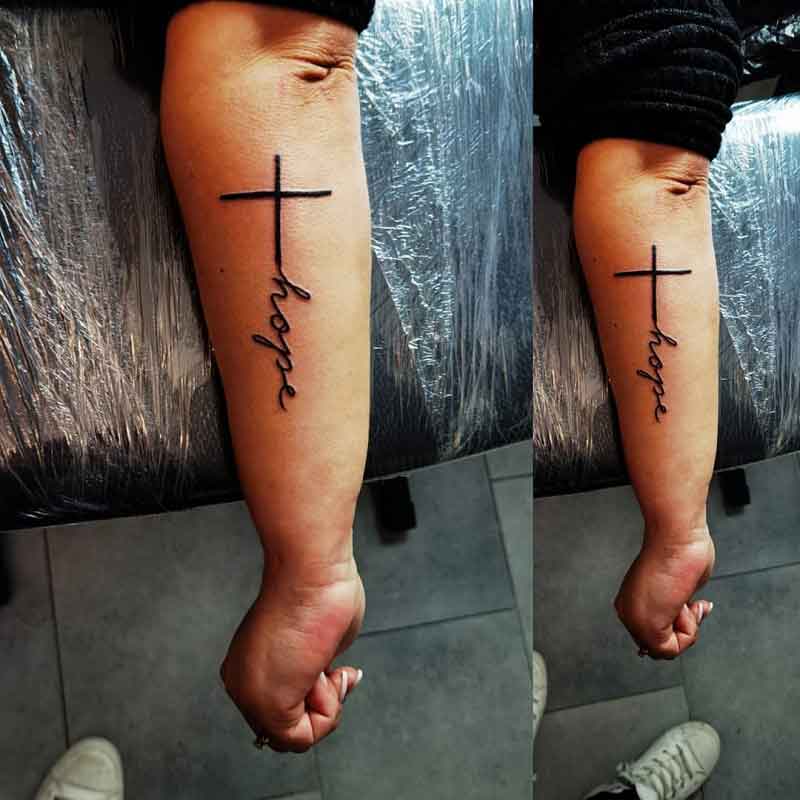 Cross Hope Tattoo 4
