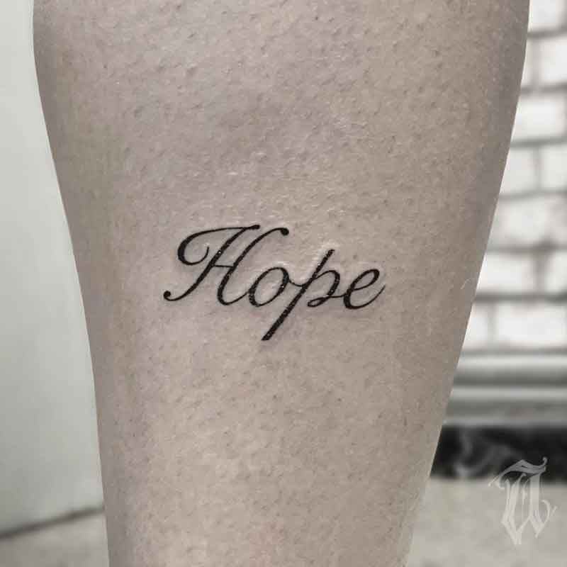 Cursive Hope Tattoo 1