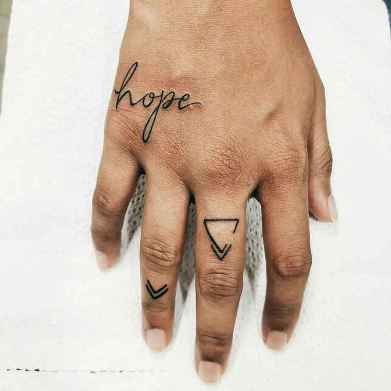 Cursive Hope Tattoo 2