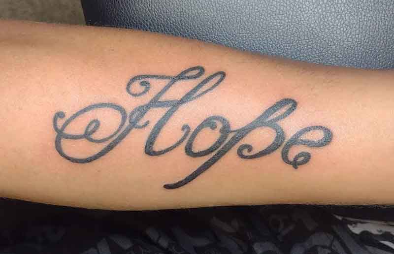 Cursive Hope Tattoo 3