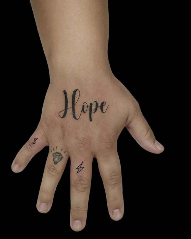 Cursive Hope Tattoo 5
