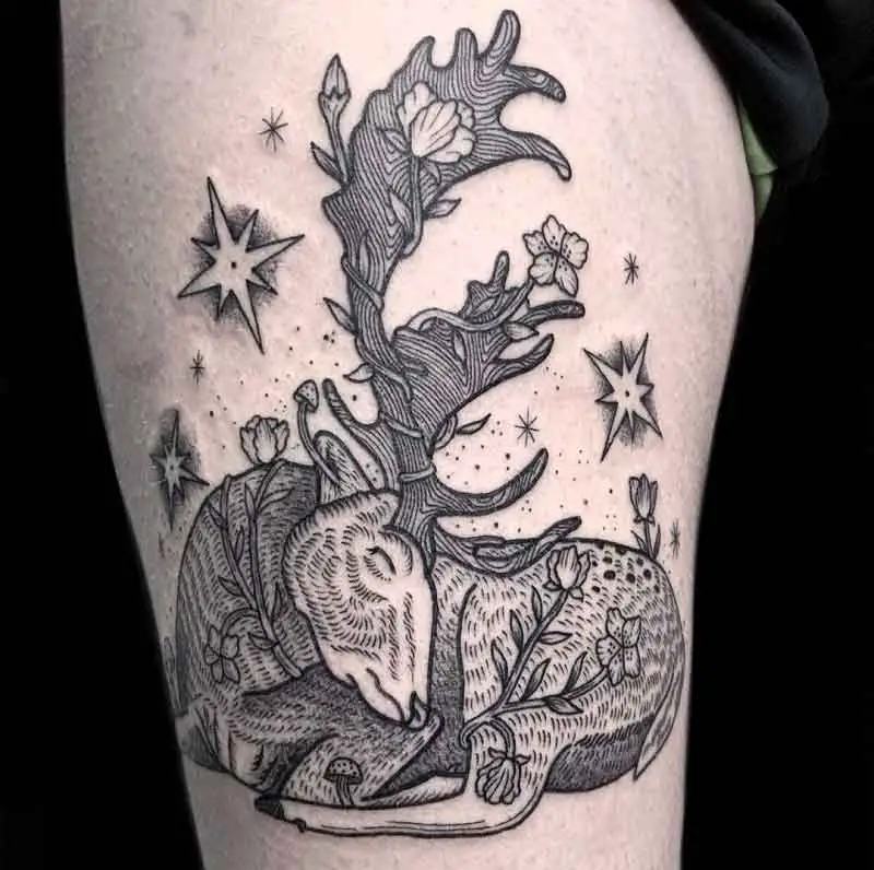 Dead Deer Tattoo 1