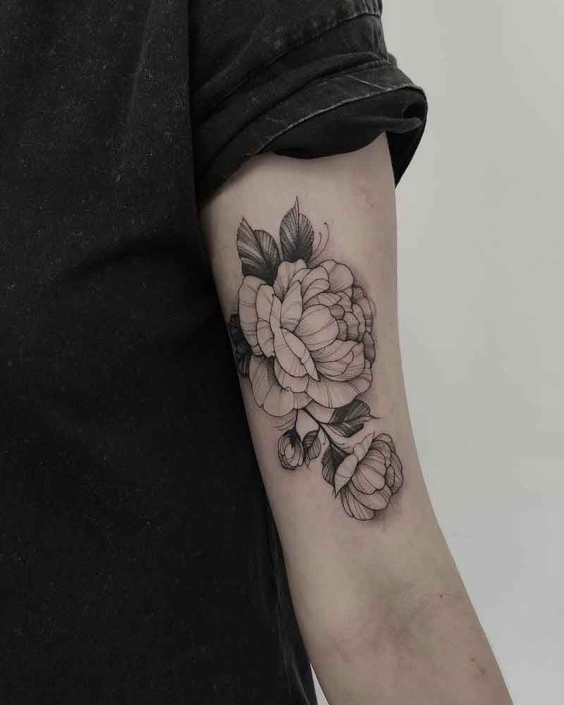 Delicate Peony Tattoo 3