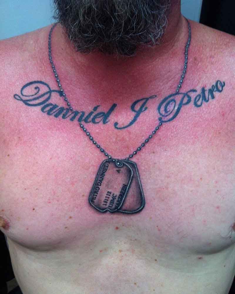 Dog Tag Tattoos On Chest 3