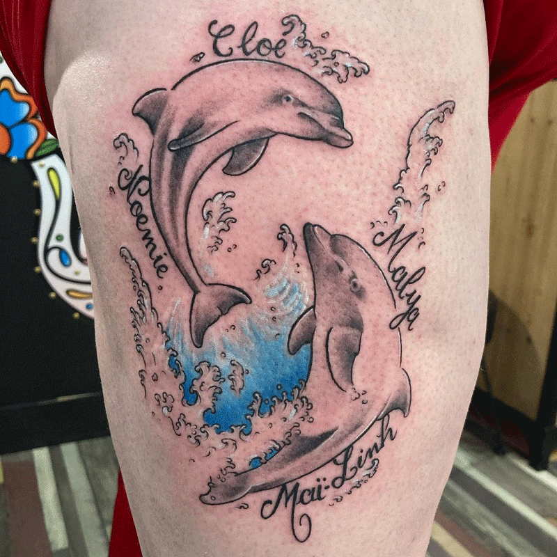 Dolphin Pisces Tattoo 1