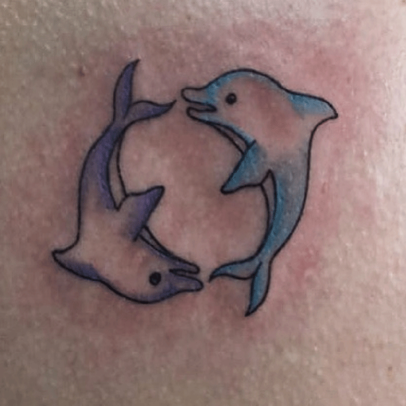 Dolphin Pisces Tattoo 2