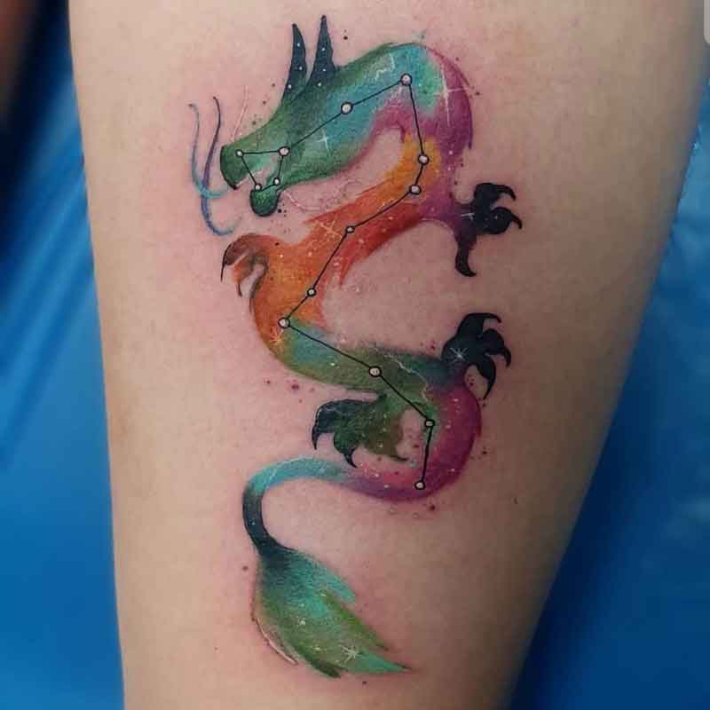 Draco Constellation Tattoo 1