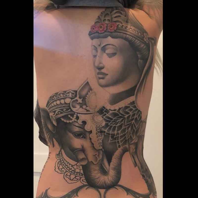 Elephant Buddha Tattoo 1