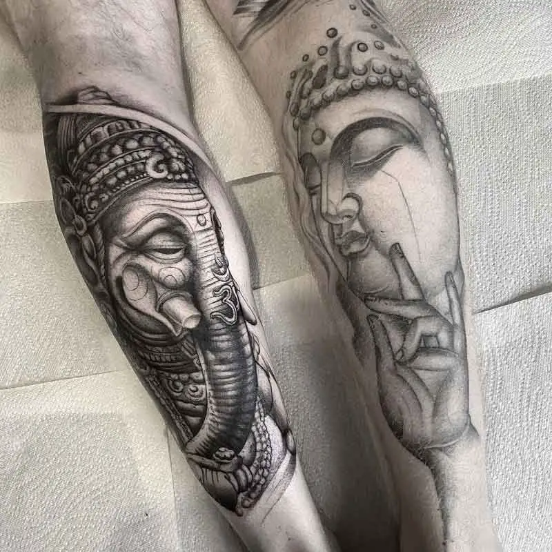 Elephant Buddha Tattoo 2