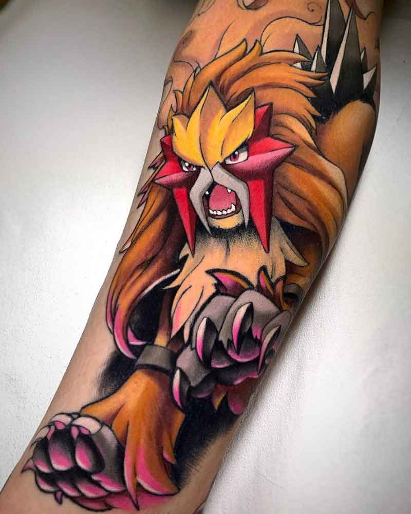 Entei Pokemon Tattoo 1