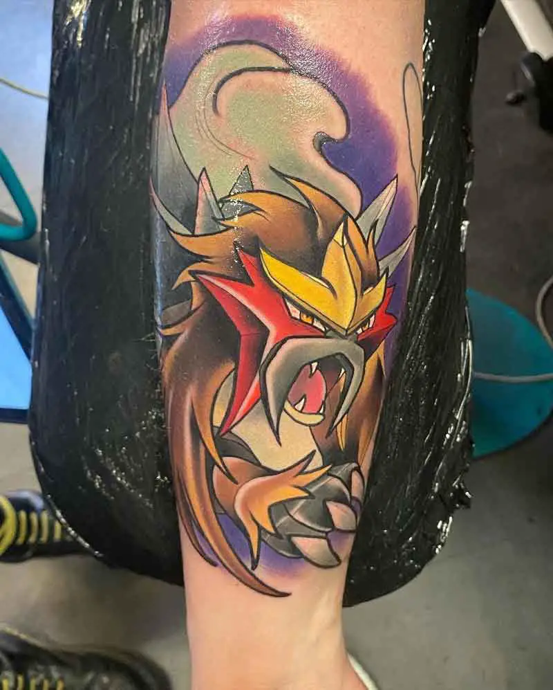 Entei Pokemon Tattoo 2