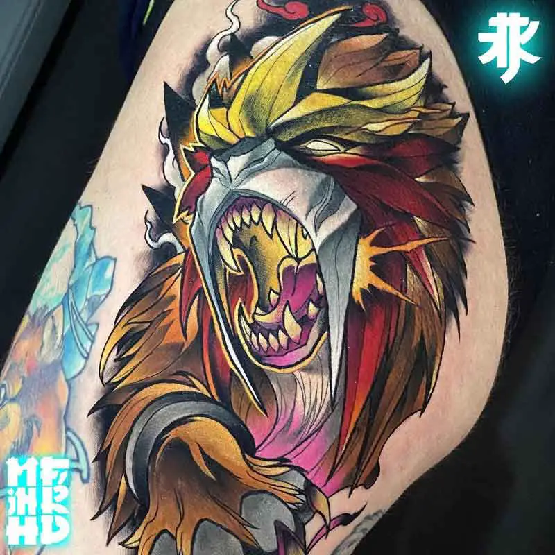 Entei Pokemon Tattoo 3