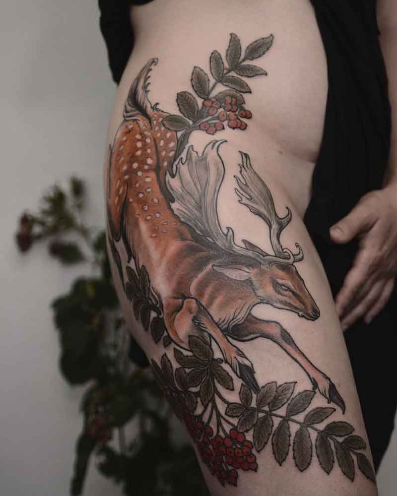 European Deer Tattoo 1