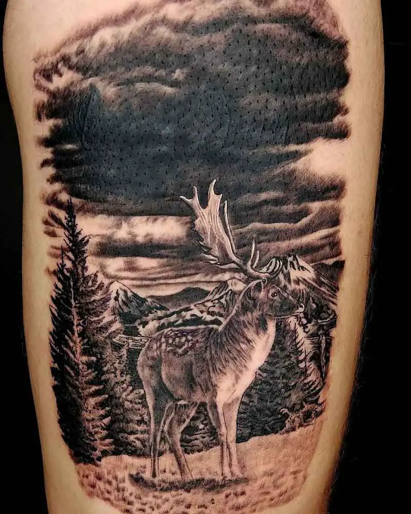 European Deer Tattoo 2