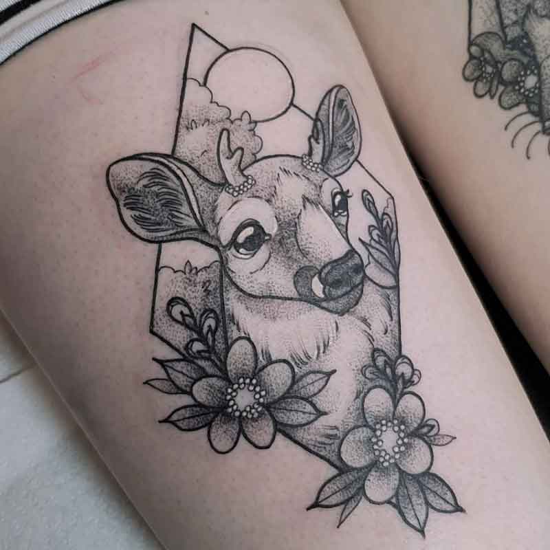 European Deer Tattoo 3