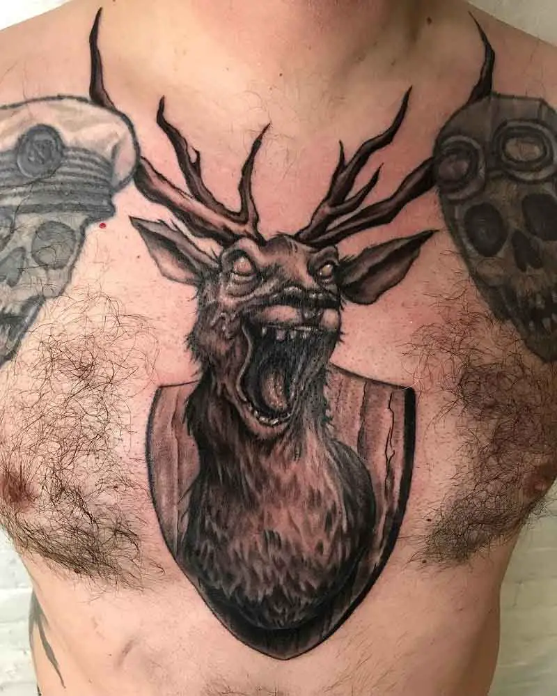 Evil Deer Tattoo 1