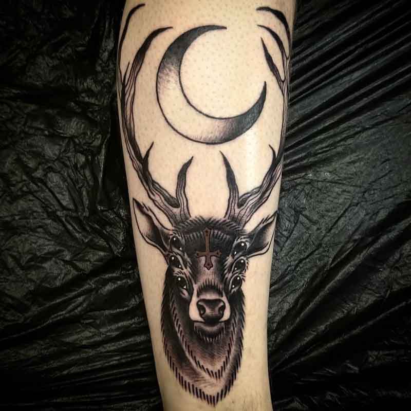 Evil Deer Tattoo 2