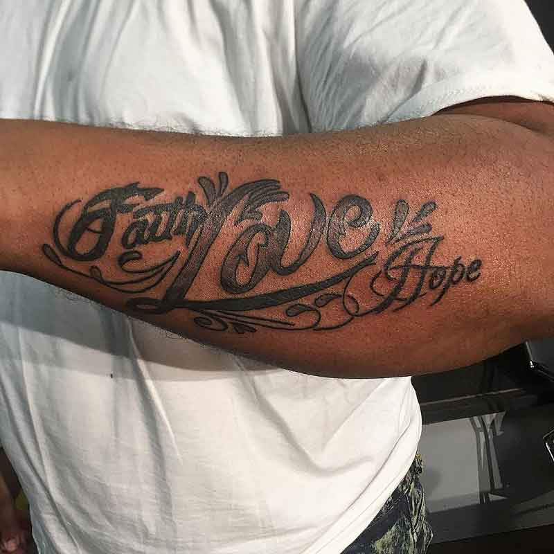Faith Love Hope Tattoo 4