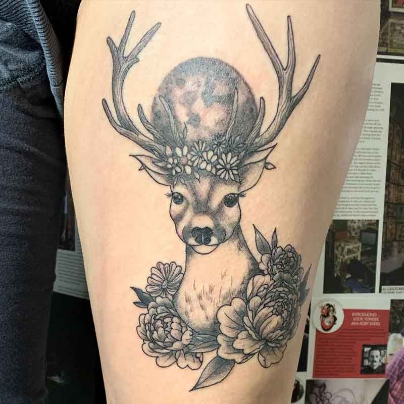 Fallow Deer Tattoo 1