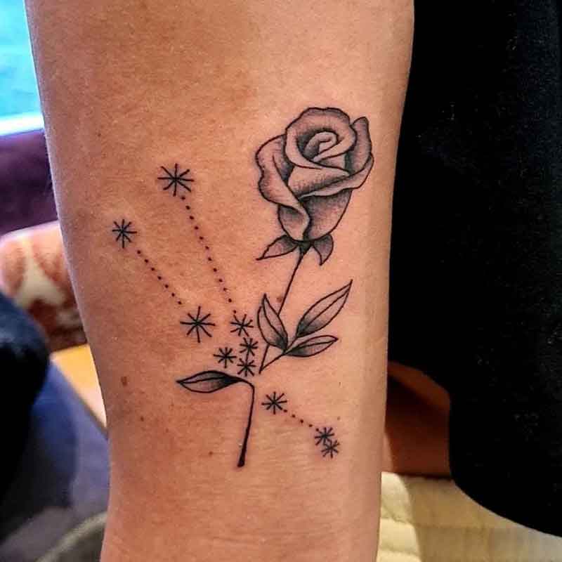 Flower Taurus Constellation Tattoo 3