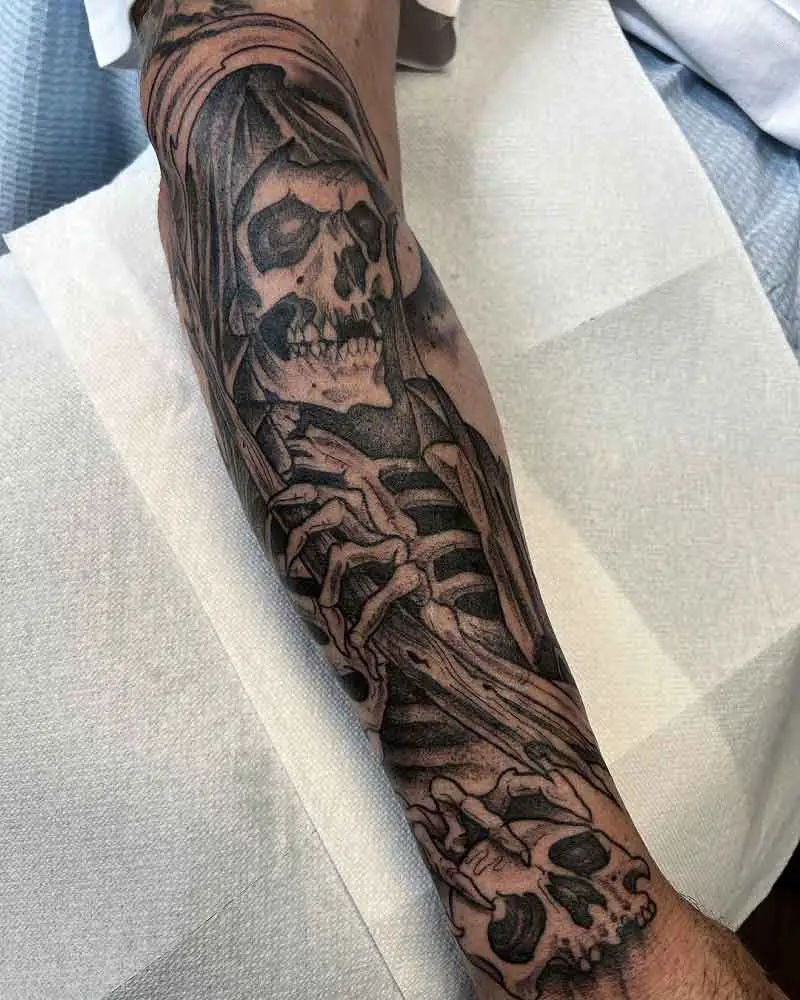 Forearm Grim Reaper Tattoo 2