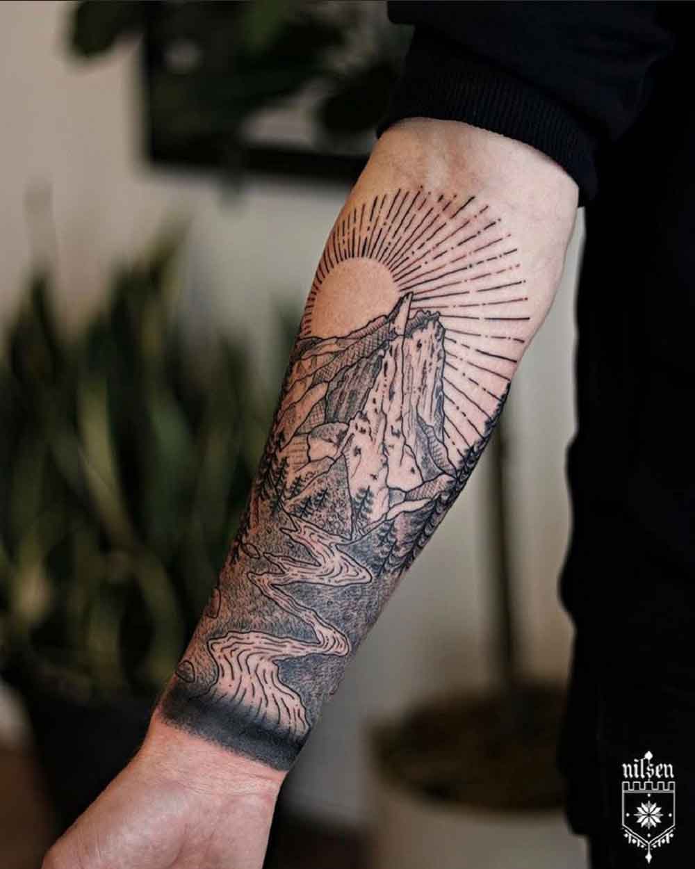 Forearm Mountain Tattoo 2