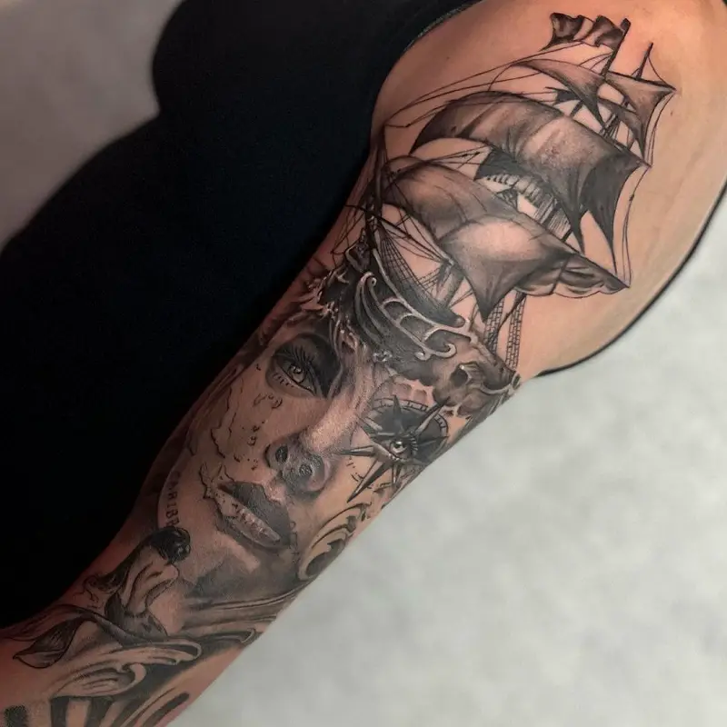 Forearm Pirate Tattoo 2