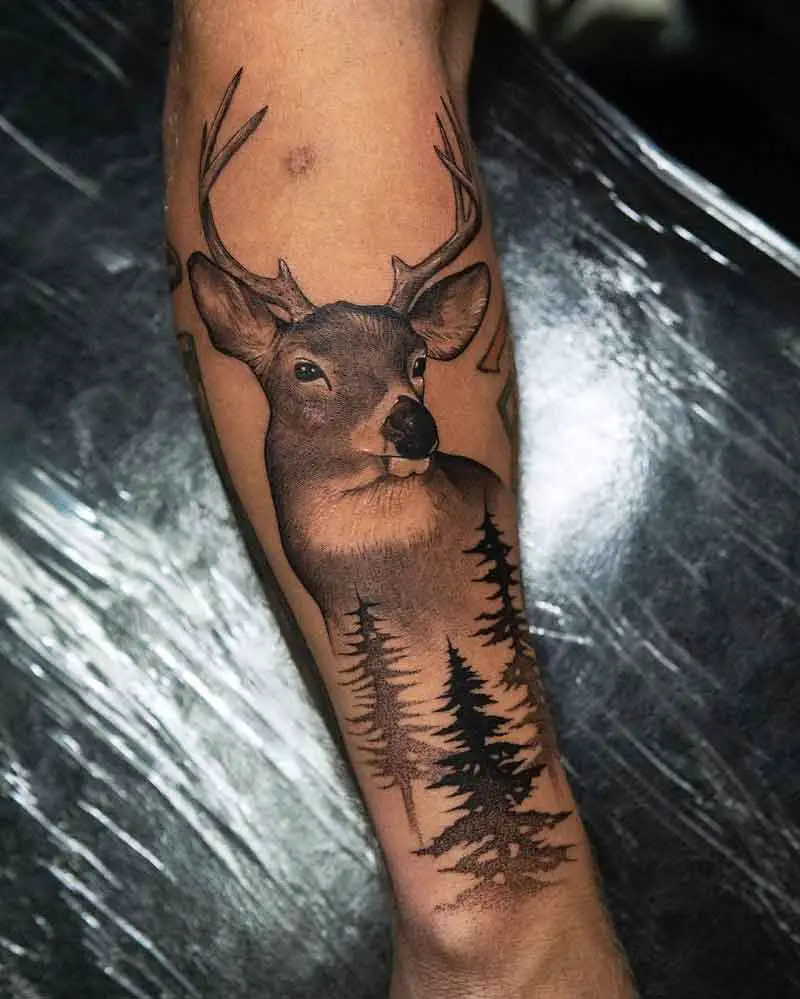 Forest Deer Tattoo 1