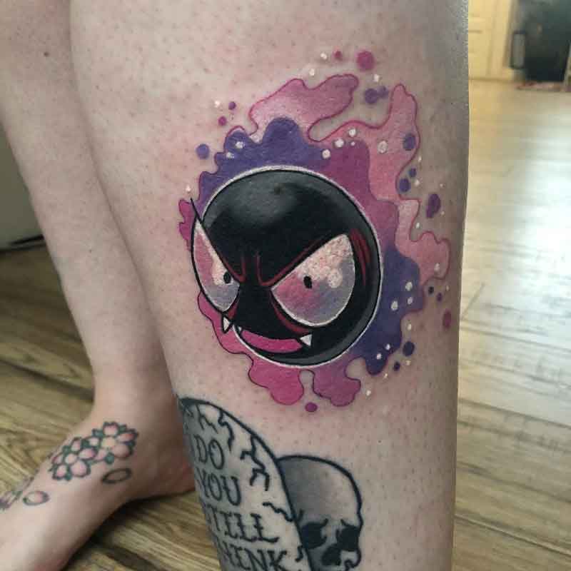 Gastly Pokemon Tattoo 1