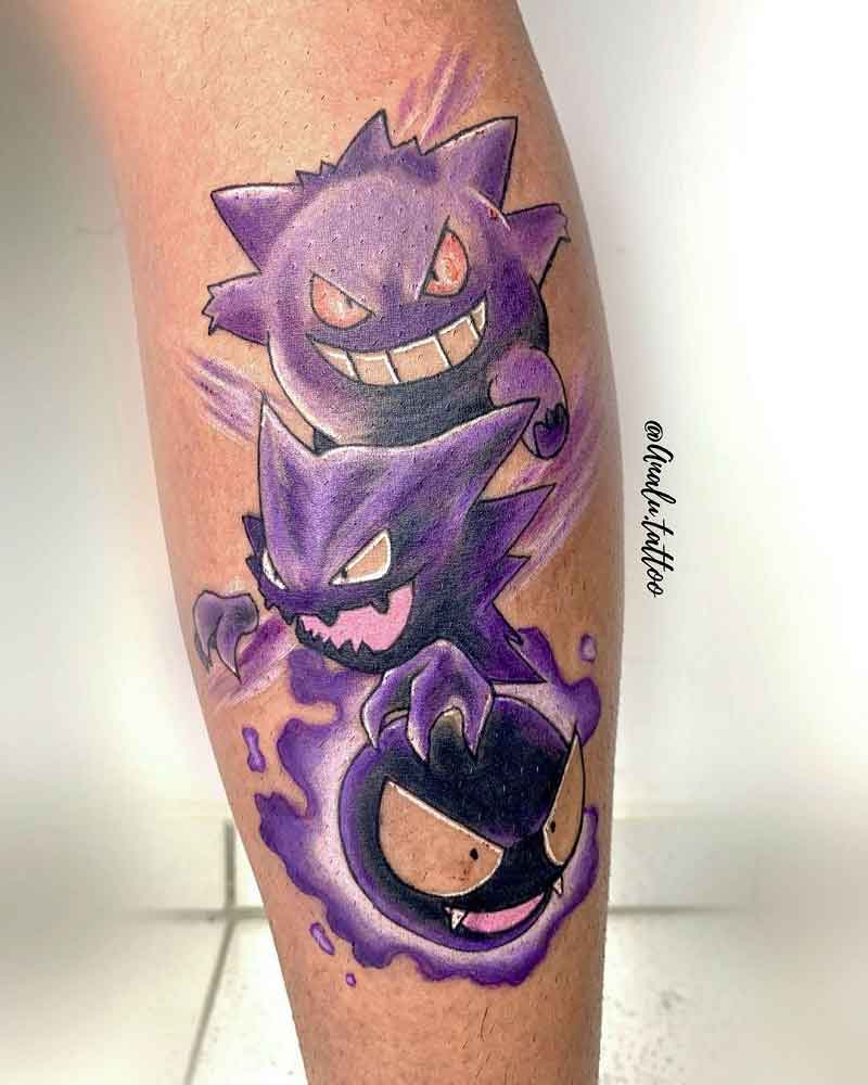 Gastly Pokemon Tattoo 3