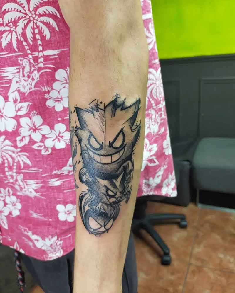 Gengar Pokemon Tattoo 2