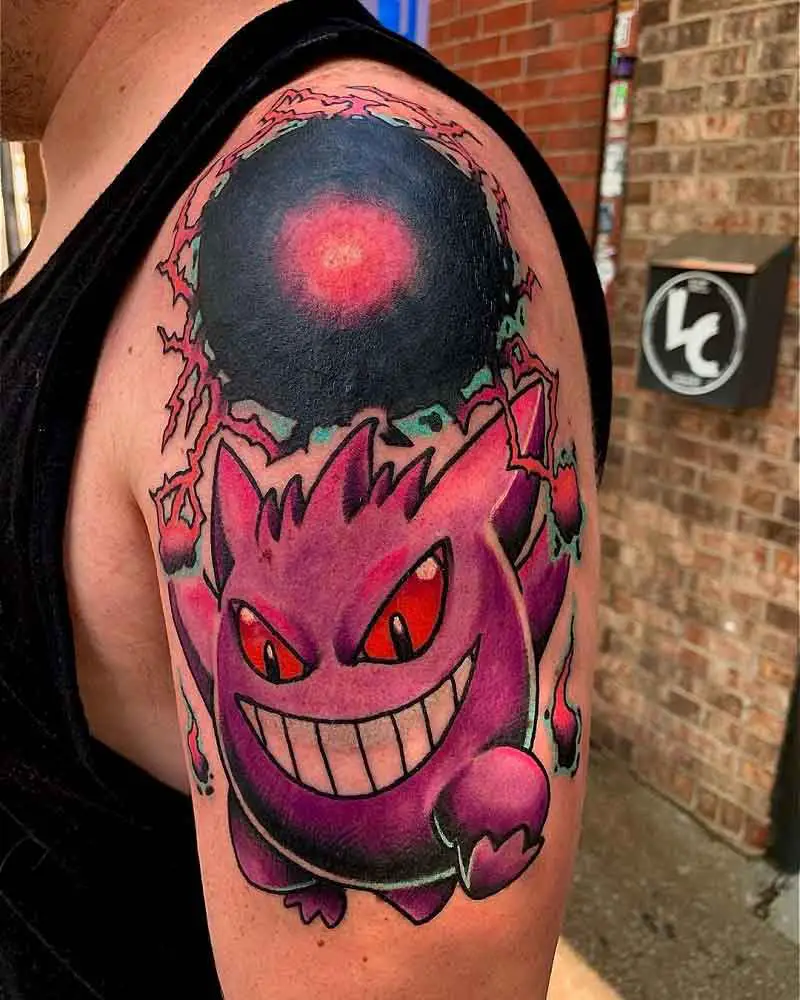 Gengar Pokemon Tattoo 3