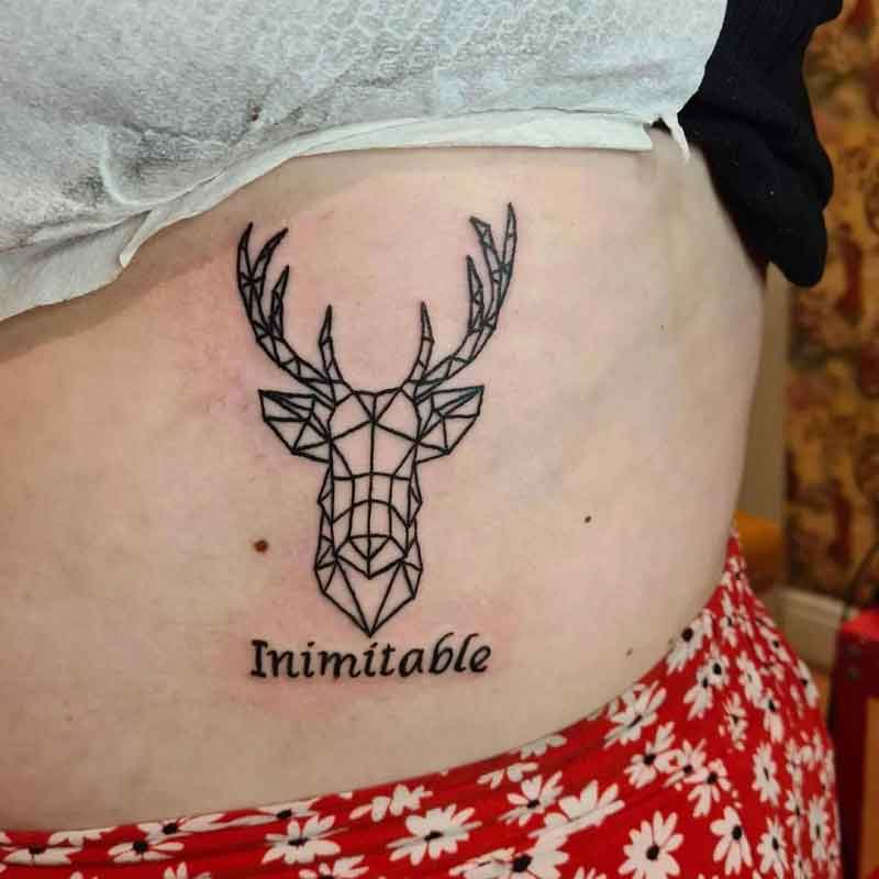 Geometric Deer Tattoo 1