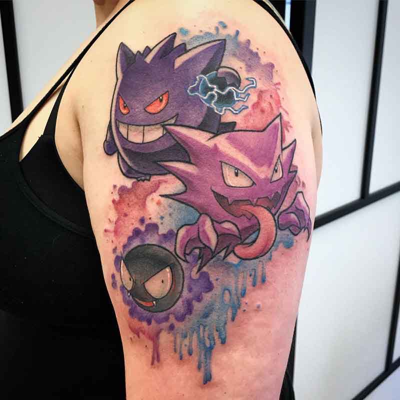 Ghost Pokemon Tattoo 3
