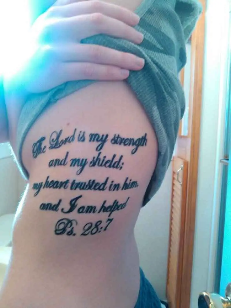 God Is My Strength Tattoo 2