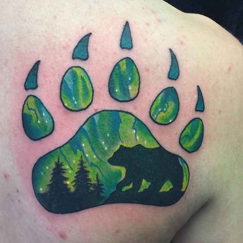 Greek Bear Paw Tattoo 1