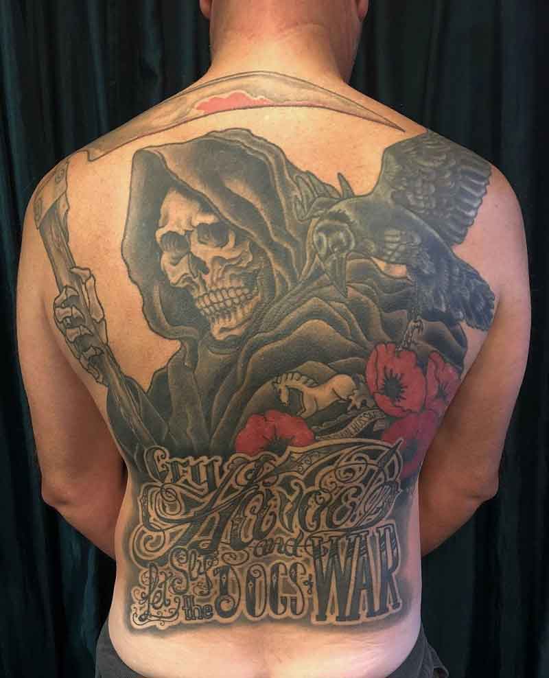 Grim Reaper Back Tattoo 3